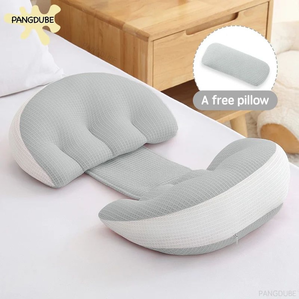 PANGDUBE Full Body Pregnancy Pillow With Cotton Waist Support UShaped Maternity Body Pillow For Si 3