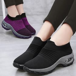 everyday lift platform slip-on sneakers for women - casual comfort trainers
