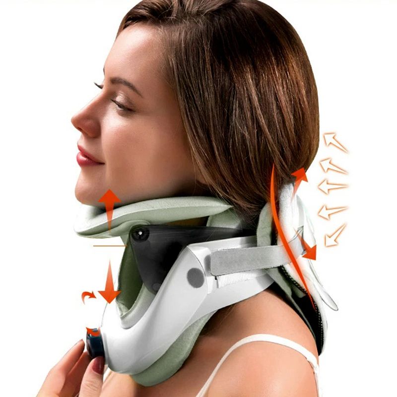 AirFlow Pro Adjustable Neck Traction Collar For Cervical Spine Alignment Pain Relief 0