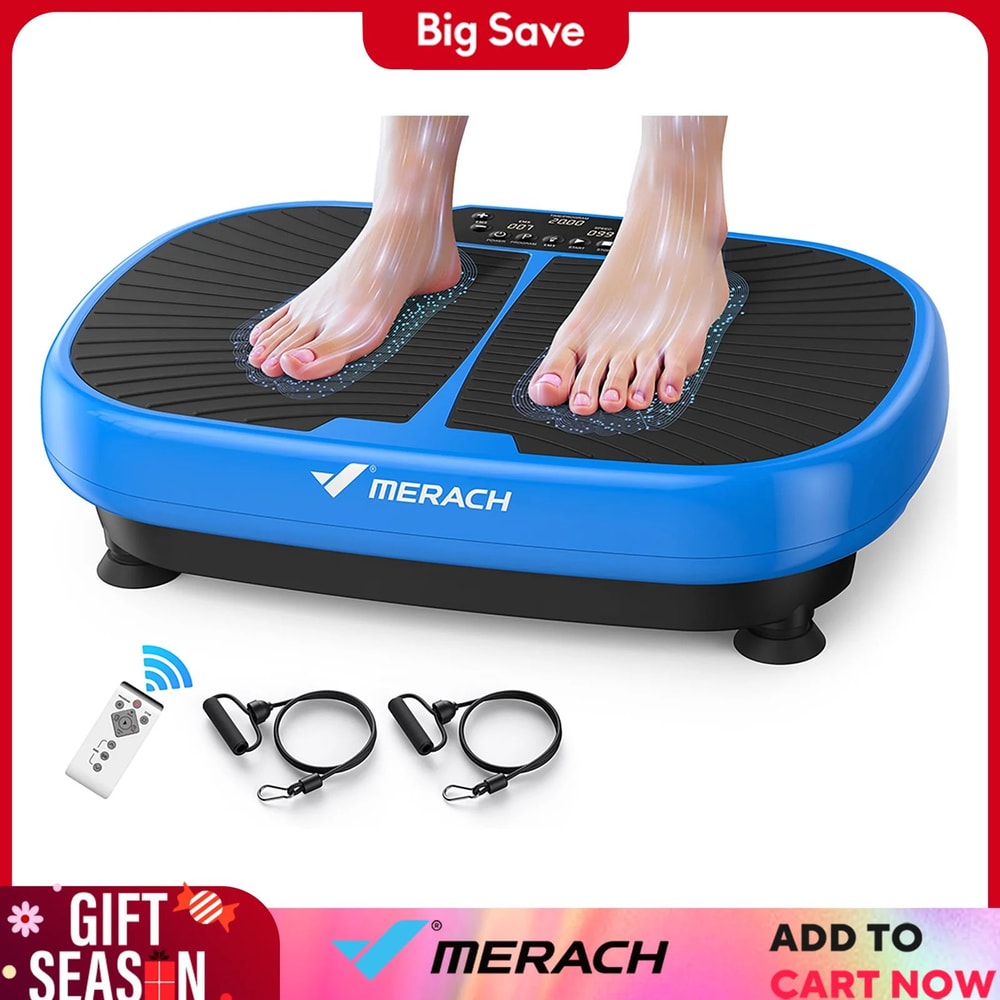 MERACH EMS Vibration Plate Fitness Machine WholeBody Toning Lymphatic Support Weight Management 0