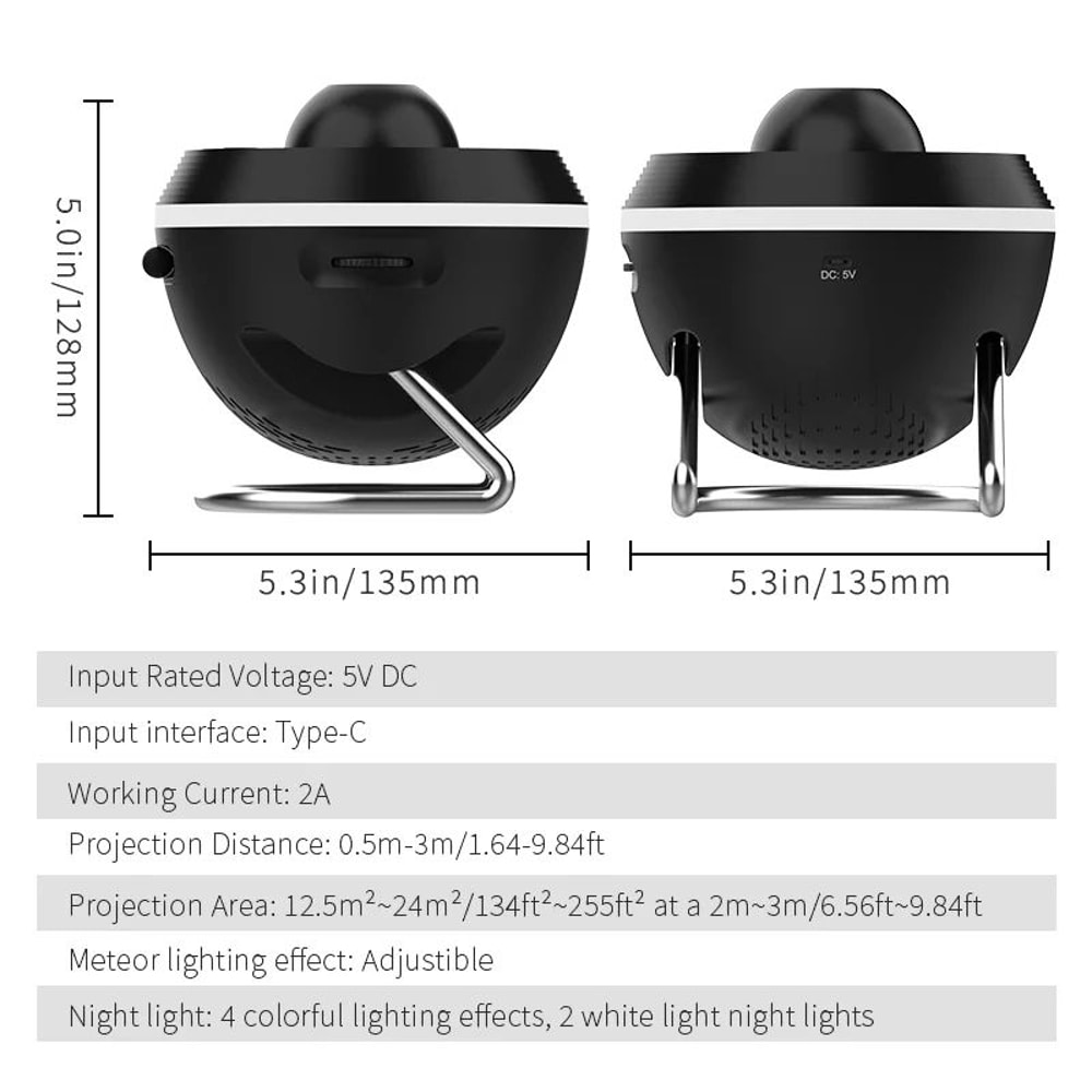 MeteorGlow 13in1 Galaxy Projector Night Light With Rotating Planetarium 5