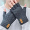 Winter Touchscreen Fingerless Gloves PlushLined Knitted Warm Gloves For Men Women 3