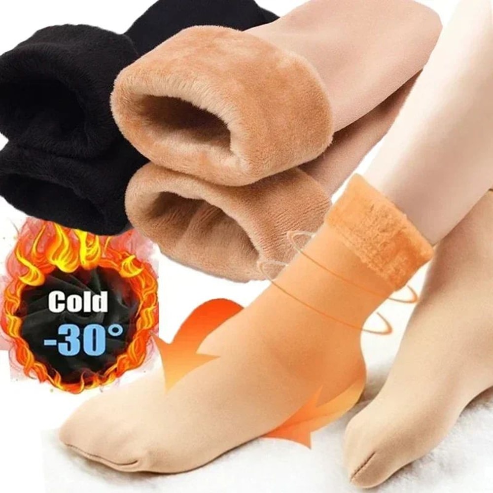 Womens Thermal Socks 15 Pairs Thick Winter Cashmere Wool Socks For Boots Cozy Home Wear 2