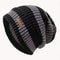 Korean Striped Knit Beanie Lightweight Winter Hat For Men Women 6
