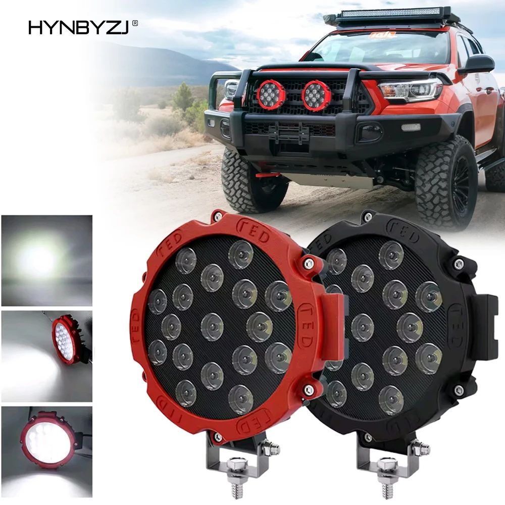 HYNBYZJ 100W Off Road LED Work Light Spot Beam IP68 Waterproof Auxiliary Lamp For Trucks Jeeps 0