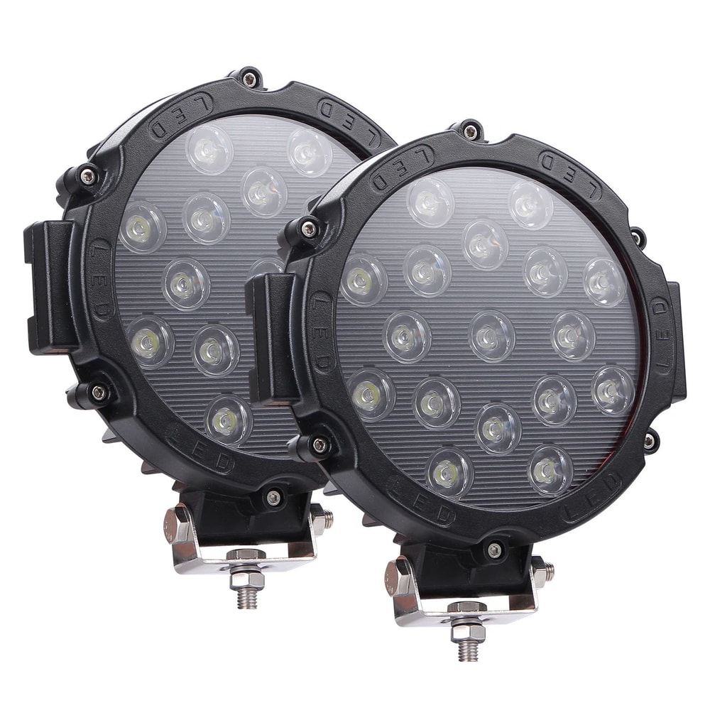 HYNBYZJ 100W Off Road LED Work Light Spot Beam IP68 Waterproof Auxiliary Lamp For Trucks Jeeps 7