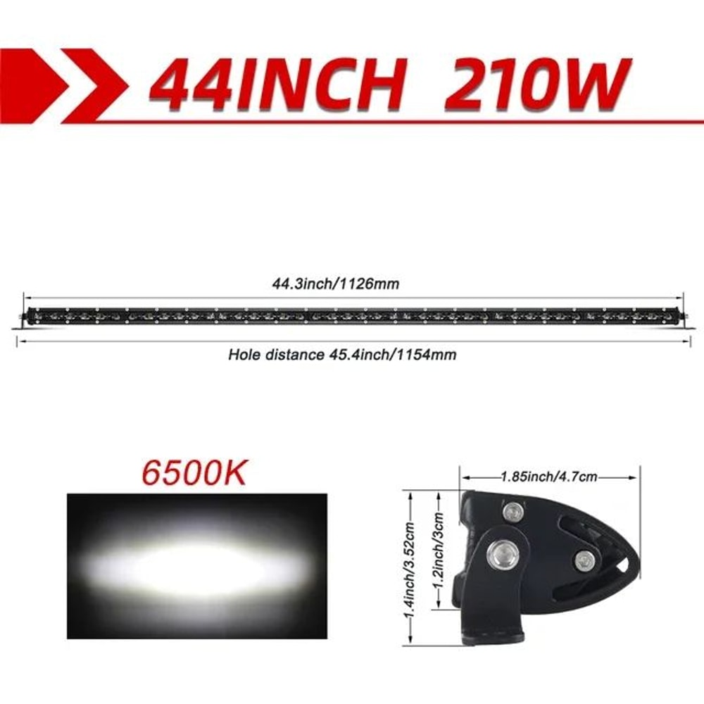 HighIntensity 50Inch LED Light Bar 80000LM Offroad Driving Beam For Trucks 4x4 12