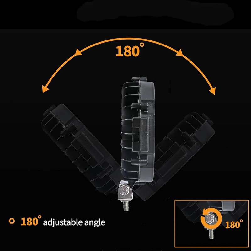 7Inch LED OffRoad Driving Lights Waterproof Round Work Light Pods For Trucks Jeeps ATVs 3