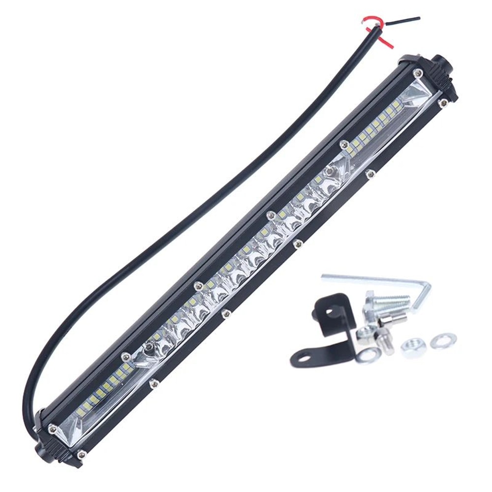12 Inch Super Slim Off Road LED Light Bar 450W Flood Beam 12V24V Work Lamp 0