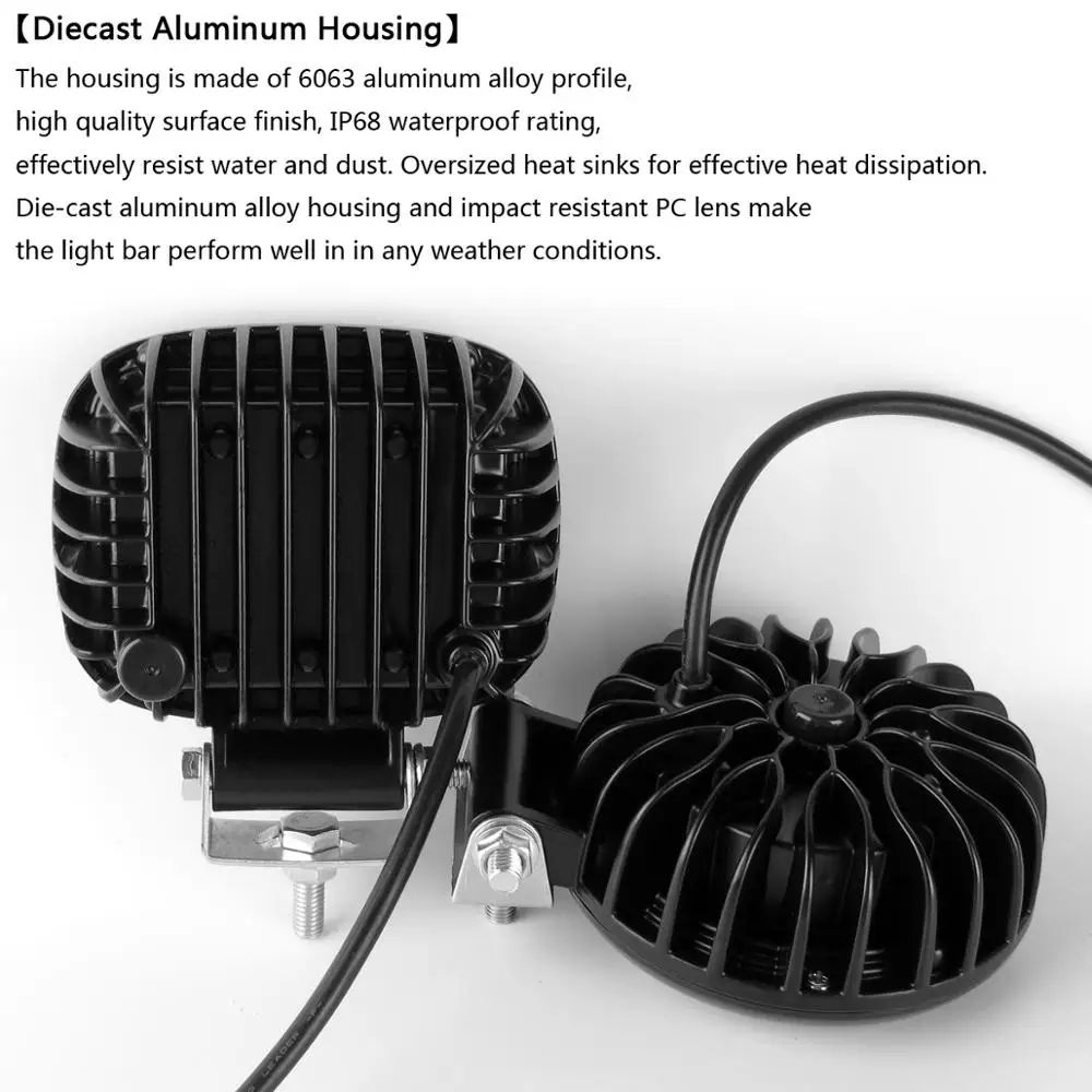 HighIntensity 5Inch LED Fog Lights For OffRoad Trucks 4x4 Vehicles 3