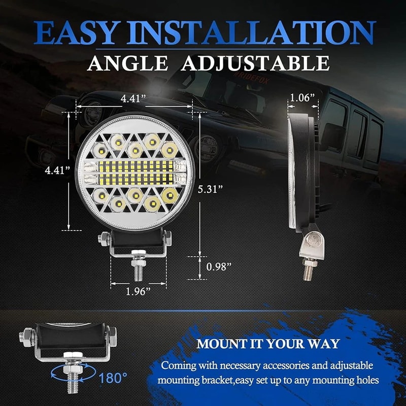 HighIntensity 4 Inch LED Work Light Bar For Offroad Trucks ATV Tractor 1224V 5