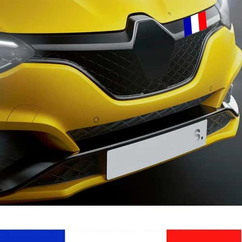 Renault Megane MK4 RS French Flag Front Bumper Decal – Premium Vinyl Sport Accent Sticker