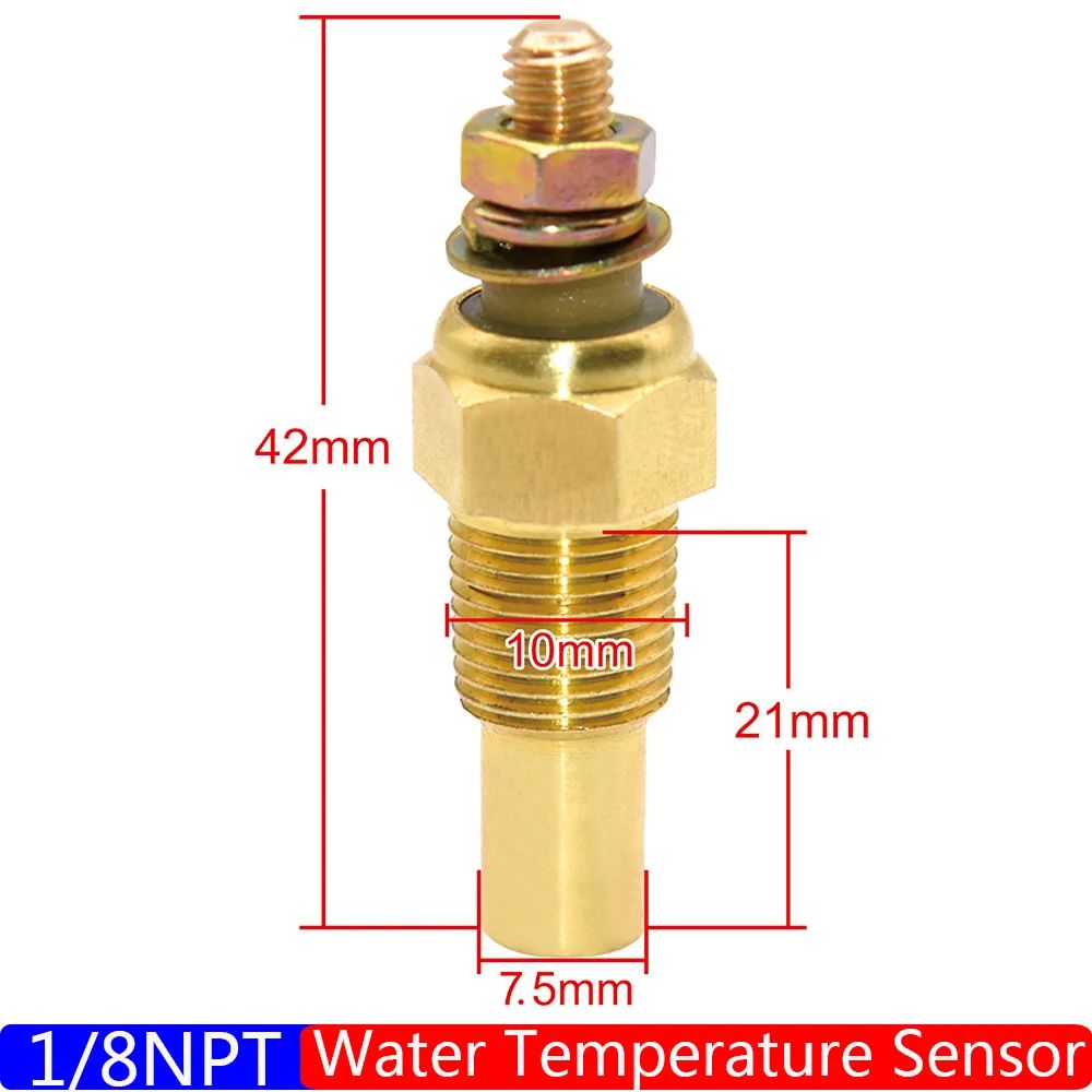 Universal Water Temperature Sensor 38NPT 12NPT Precision VDO Water Temp Sensor For Cars Trucks B 6