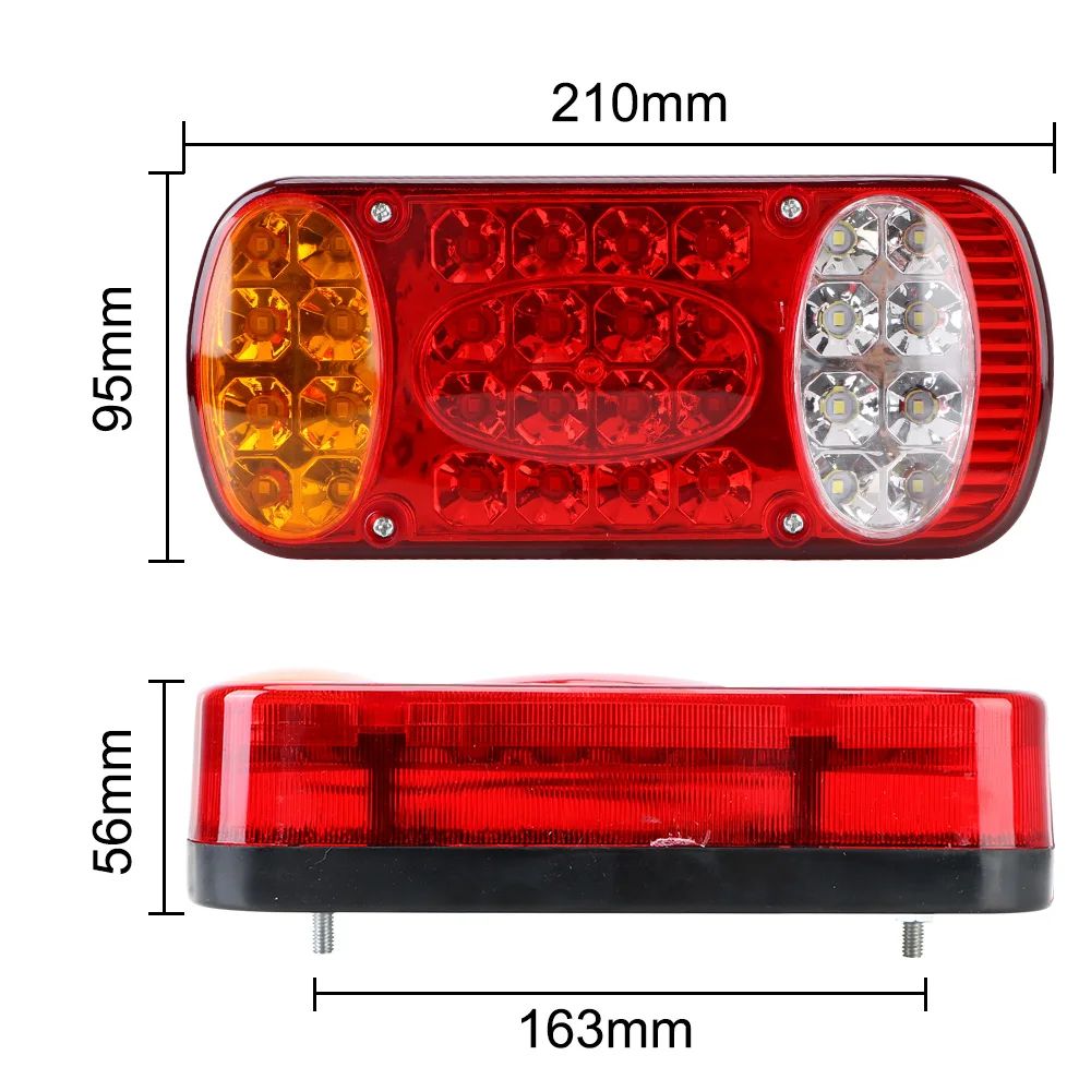 HeavyDuty LED Trailer Tail Light Kit 12V24V Waterproof Truck Brake Turn Signal Lights 4