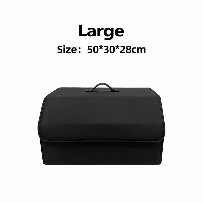 Premium Car Trunk Organizer Collapsible PU Leather Car Storage Box For SUV Sedan 7
