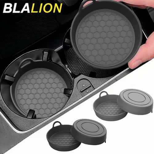 BLALION Universal Silicone Cup Holder Coasters (2-Pack) - Quiet, Non-Slip Inserts for Cleaner Cup Holders