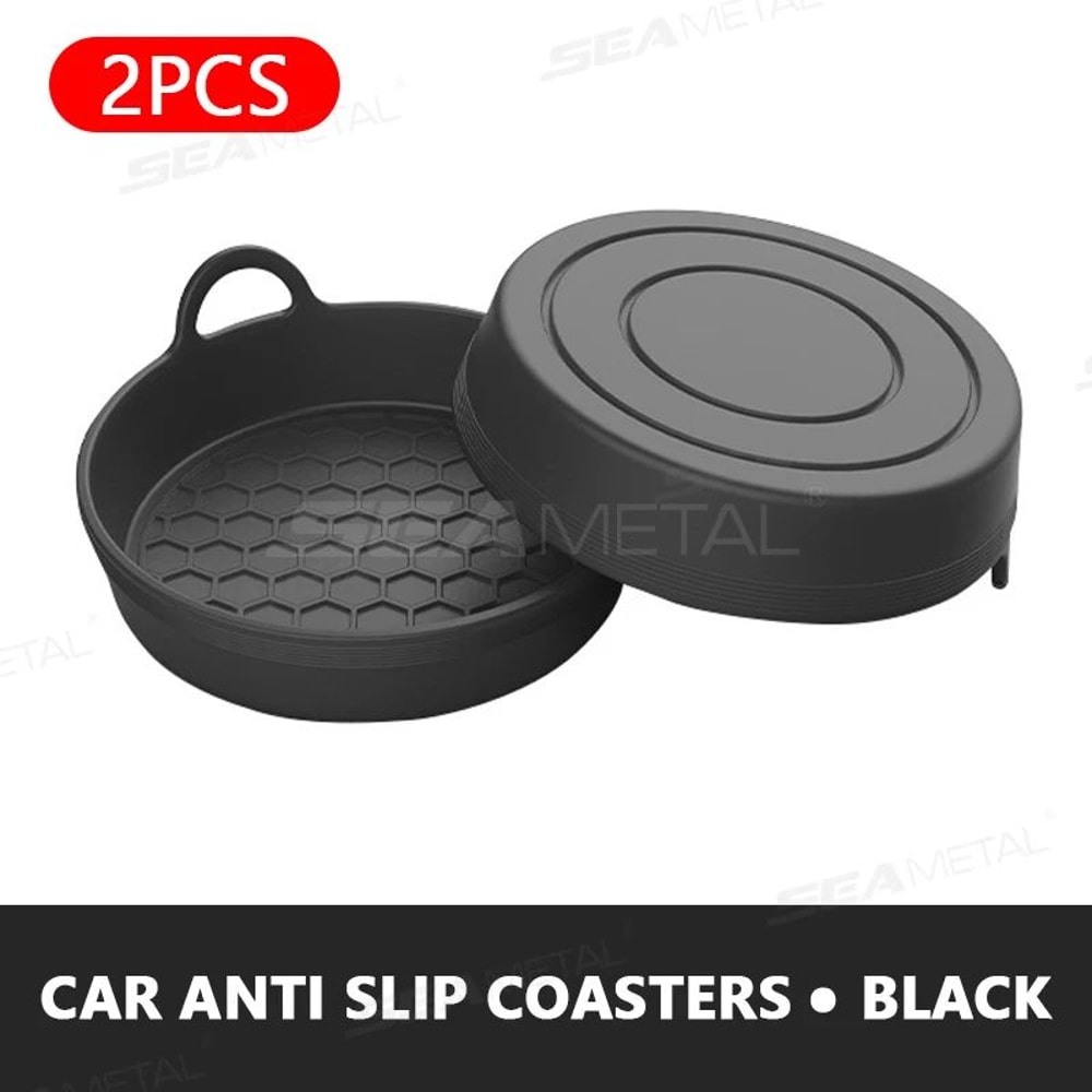 BLALION Universal Silicone Cup Holder Coasters 2Pack Quiet NonSlip Inserts For Cleaner Cup Holders 6