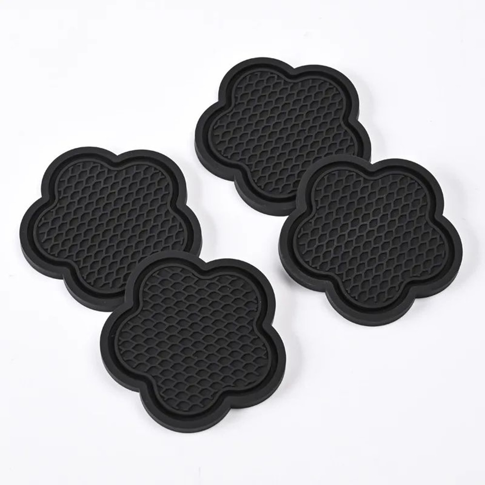 BloomGuard Flower Silicone Car Cup Holder Coasters 2Pack 4