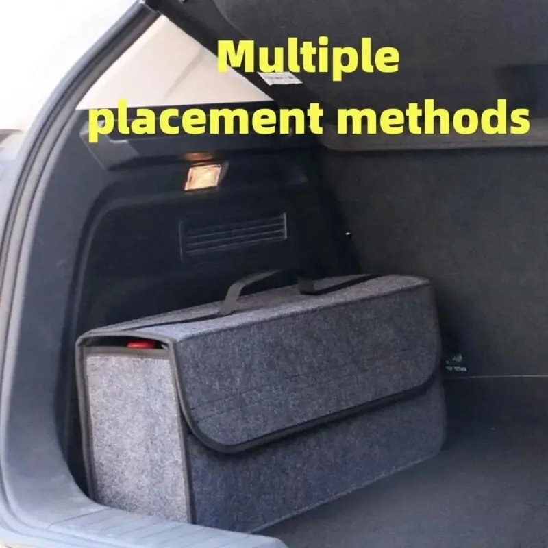 Foldable Car Trunk Organizer MultiCompartment NonSlip Cargo Storage Bin 0