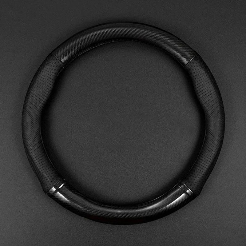 CarbonEdge Universal Car Steering Wheel Cover AntiSlip Leather Grip 5