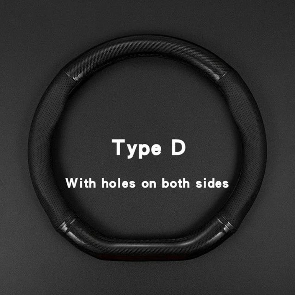 CarbonEdge Universal Car Steering Wheel Cover AntiSlip Leather Grip 7