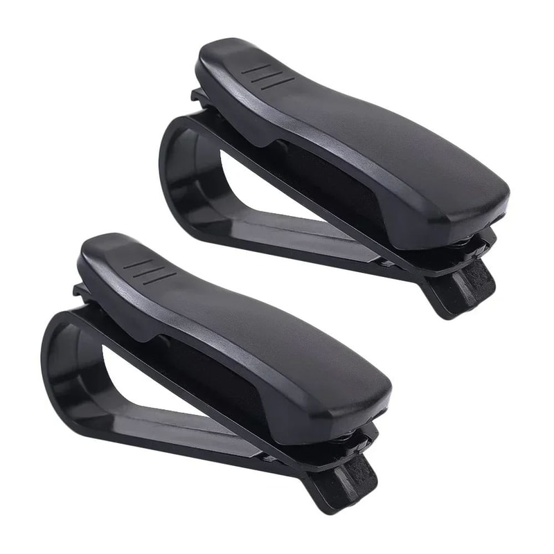 Magnetic Car Sunglasses Holder For Sun Visor Glasses Case Clip With TicketCard Slot 7