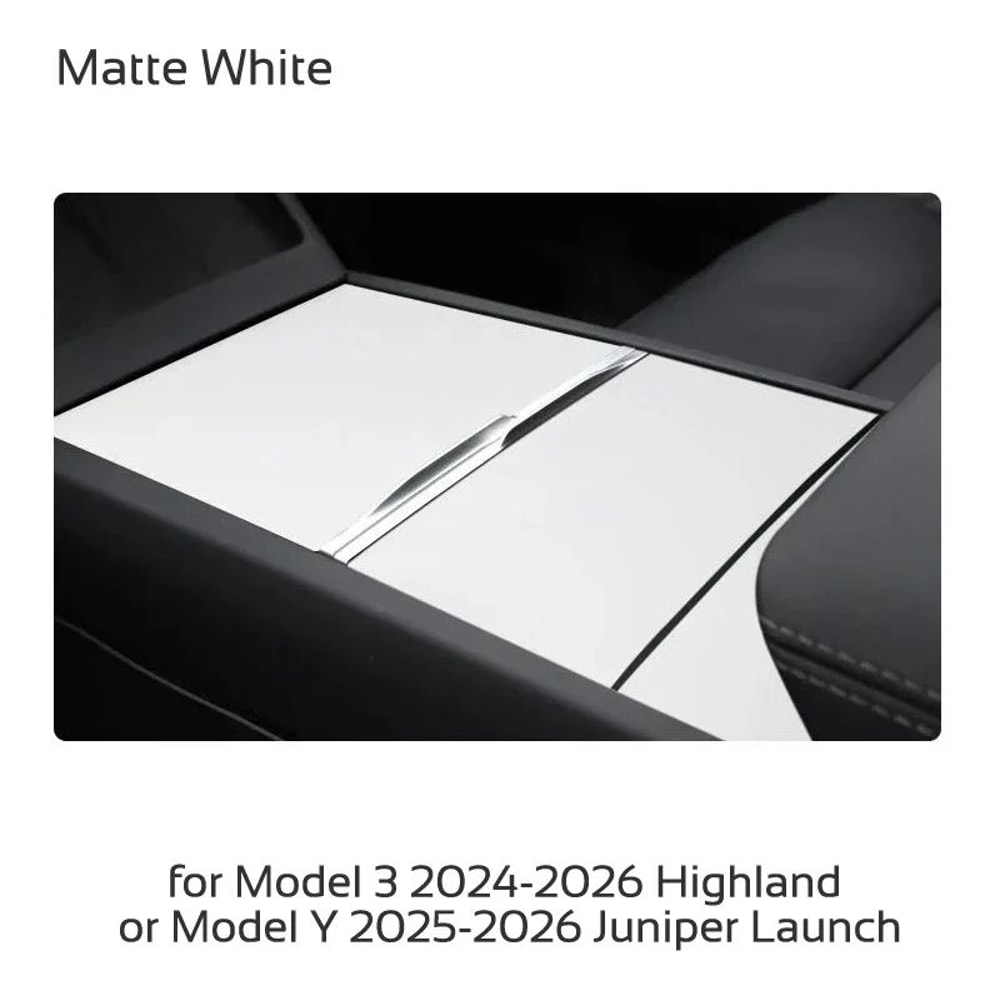 Tesla Model 3 Model Y 20242026 Center Console Cover Protector Premium Matte Control Panel Film 9