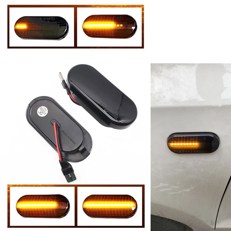 Dynamic LED Side Marker Lights For SEAT Leon 1P Ibiza 6L6J Exeo Smoked Sequential Turn Signal Upg 3