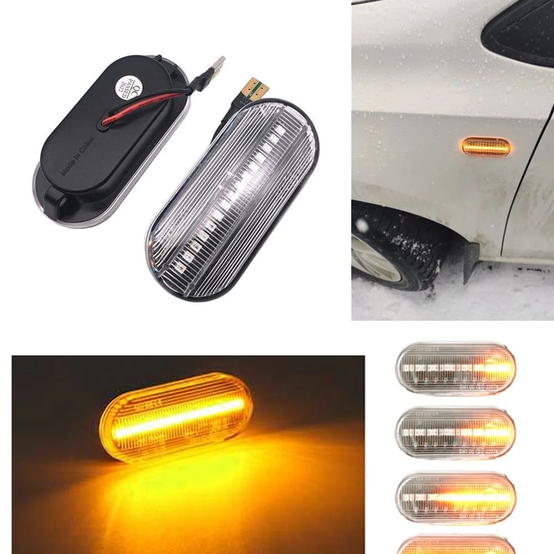 Dynamic LED Side Marker Lights For SEAT Leon 1P Ibiza 6L6J Exeo Smoked Sequential Turn Signal Upg 4