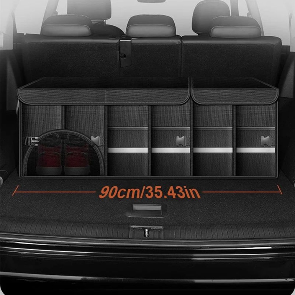 SEAMETAL 110L Car Trunk Organizer Foldable Waterproof Trunk Storage Box For Camping Travel 5