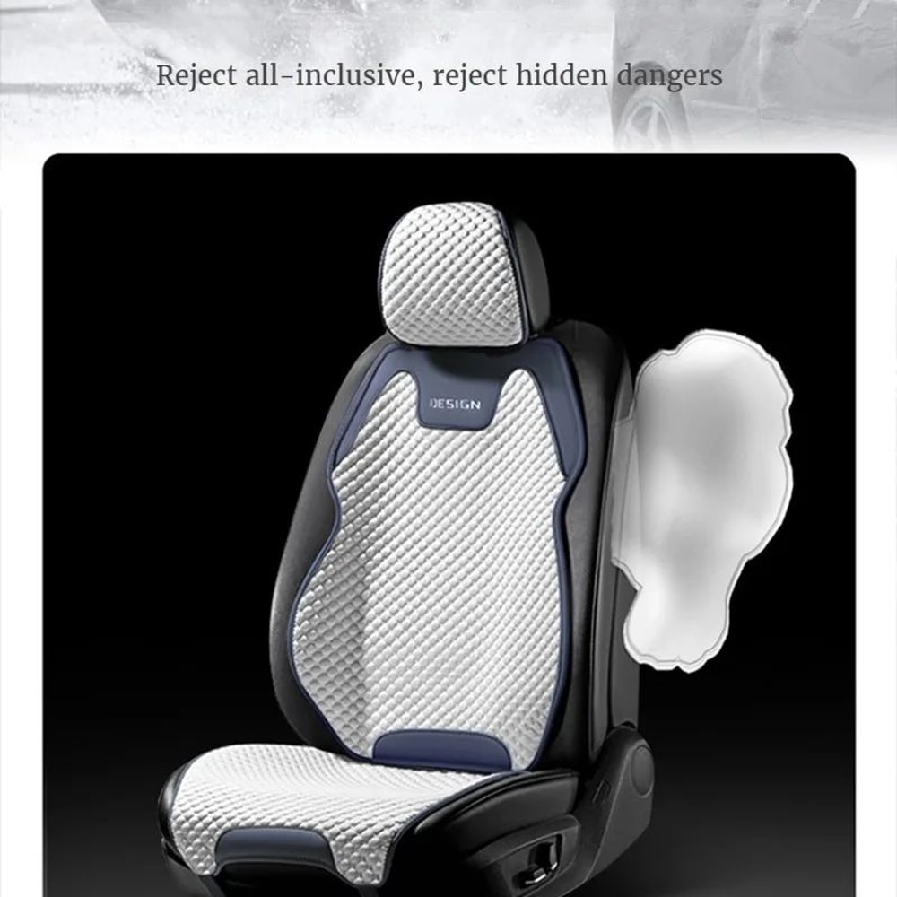 ArcticBreeze Ice Silk Cooling Car Seat Cushion Breathable Universal Front Seat Cover 3