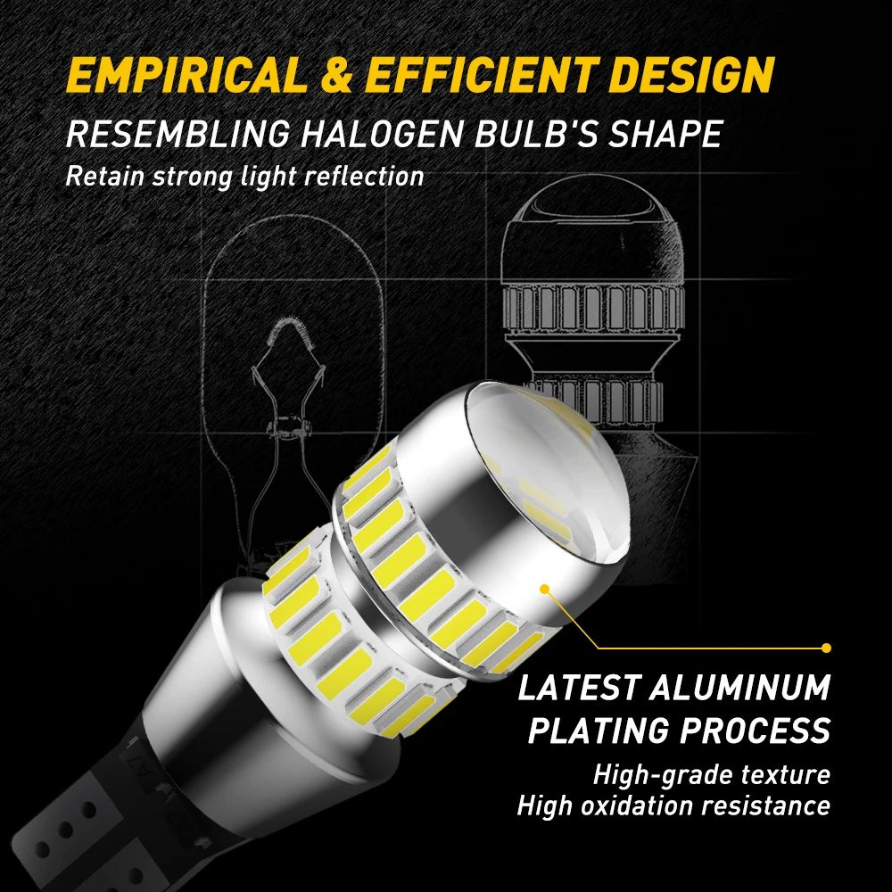 AUXITO T15 LED Backup Light 921 W16W Canbus Error Free Reverse Bulbs Xenon White 2PCS 3