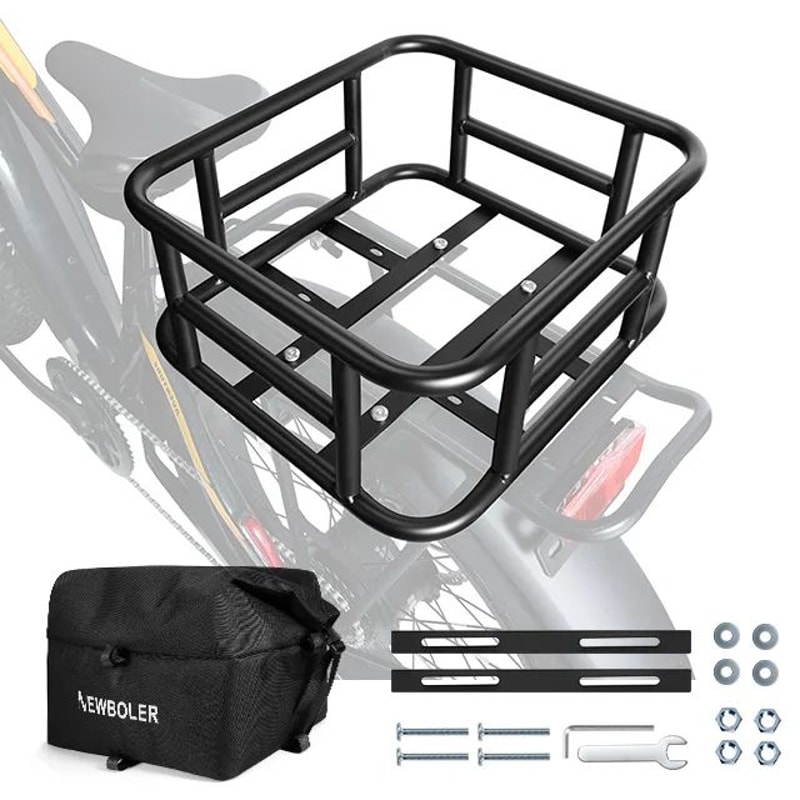 AllTerrain Rear Bike Basket Bag Large Capacity Rear Bike Basket For EBikes Cargo Racks 8