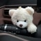 Panda Bowknot Car Wiper Switch Cover Cute Car Interior Accessory Plush Decor 2