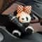 Panda Bowknot Car Wiper Switch Cover Cute Car Interior Accessory Plush Decor 3