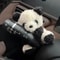 Panda Bowknot Car Wiper Switch Cover Cute Car Interior Accessory Plush Decor 7