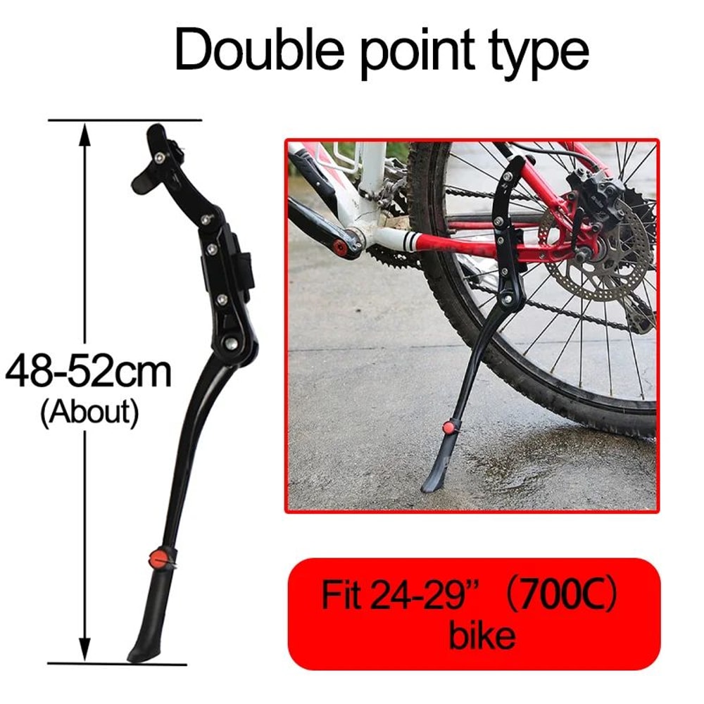 Adjustable Aluminum Bike Kickstand For 2429 Inch 700C Bikes HeavyDuty Rear Mount Bicycle Kick Sta 7