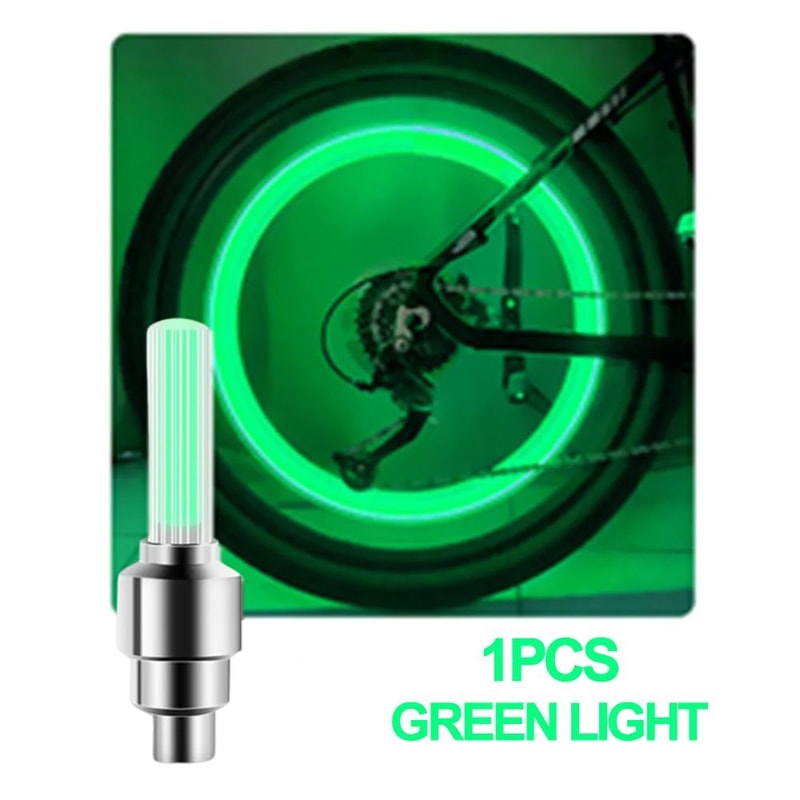 GlowGuard LED Bicycle Valve Lights For Night Riding Safety 9