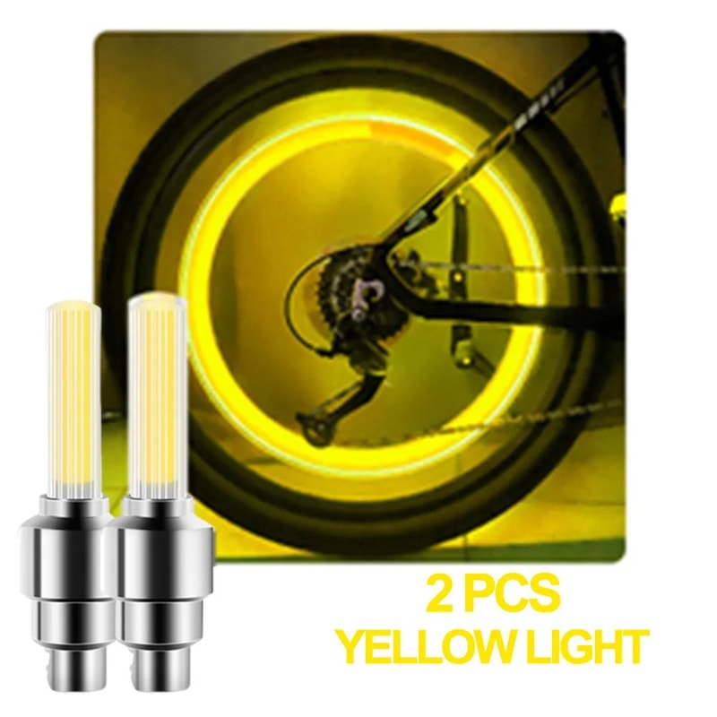 GlowGuard LED Bicycle Valve Lights For Night Riding Safety 13