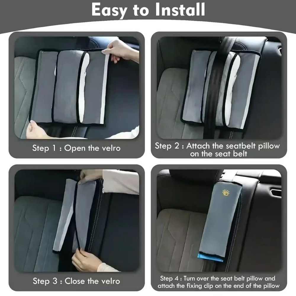 ComfortGuard Kids Seat Belt Cushion Universal Car Seat Belt Shoulder Pad For Safer Softer Rides 5