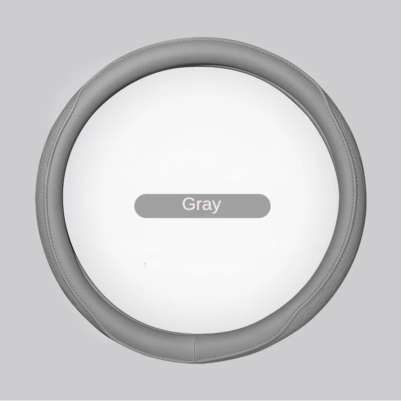 Premium Napa Leather Steering Wheel Cover Breathable NonSlip 15 Inch Universal Fit 11