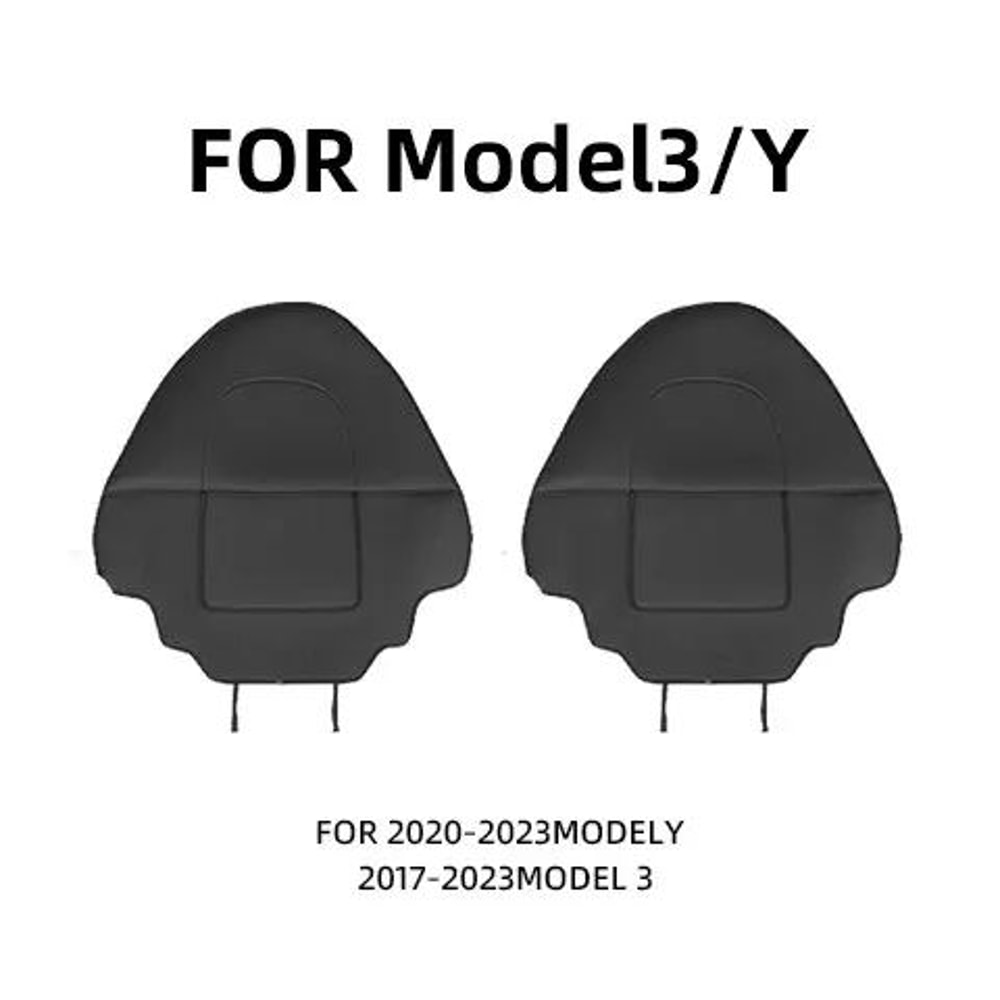 Premium Leather Tesla Seat Back Protector For Model Y Model 3 7