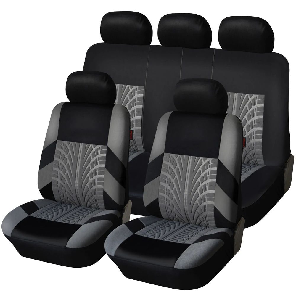 Universal Embroidered Car Seat Covers Set With Organizer Pockets 3