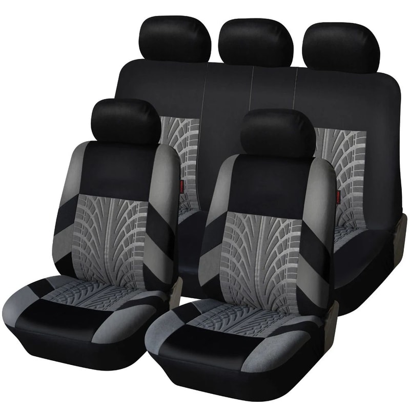 Universal Embroidered Car Seat Covers Set With Organizer Pockets 3