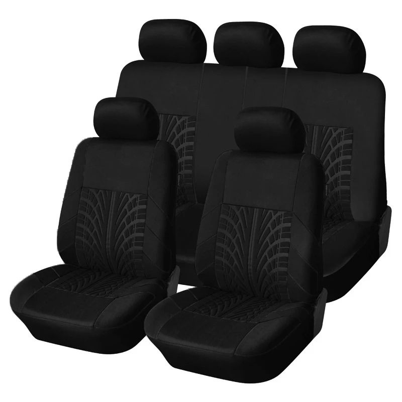 Universal Embroidered Car Seat Covers Set With Organizer Pockets 7