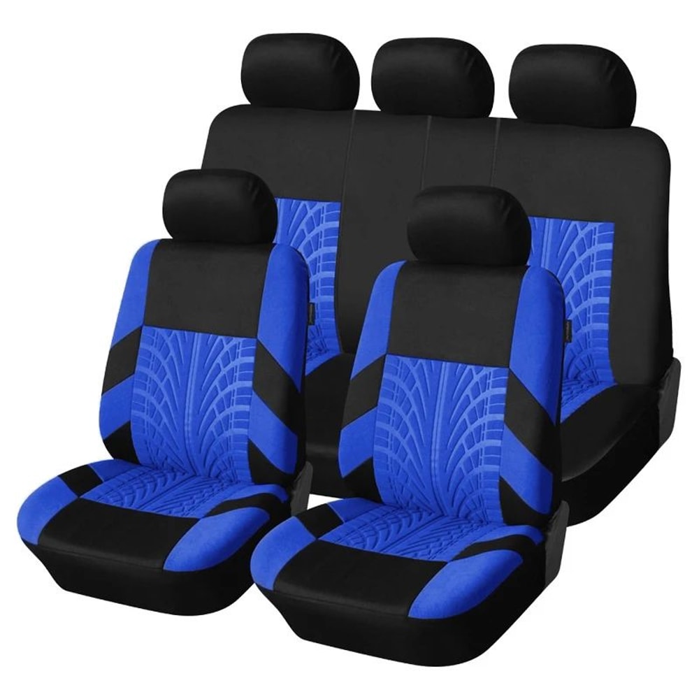 Universal Embroidered Car Seat Covers Set With Organizer Pockets 10