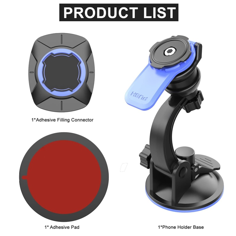 360 Rotating Car Phone Mount Universal DashboardWindshield Suction Holder For Cars Trucks 6