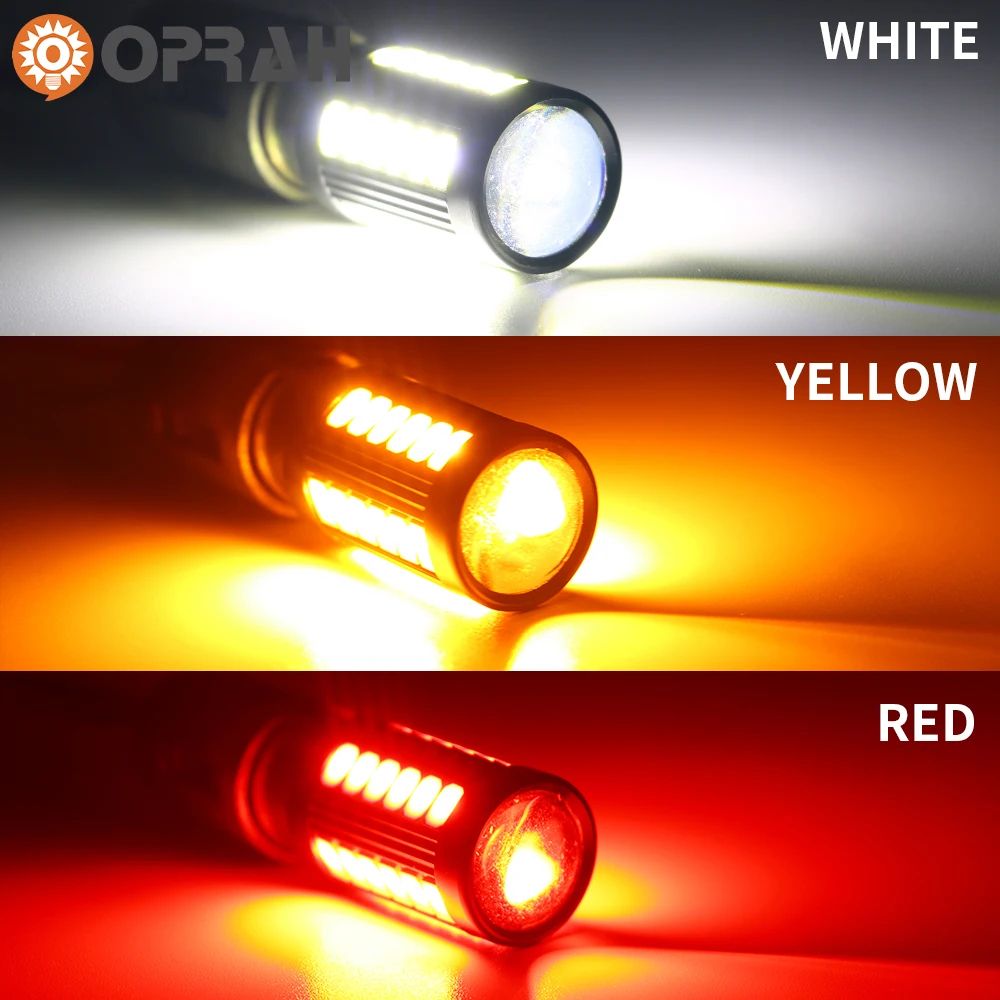 2Pack CANbus ErrorFree 1156 1157 LED Turn Signal Bulbs 12V 24V BA15S BAY15D 4