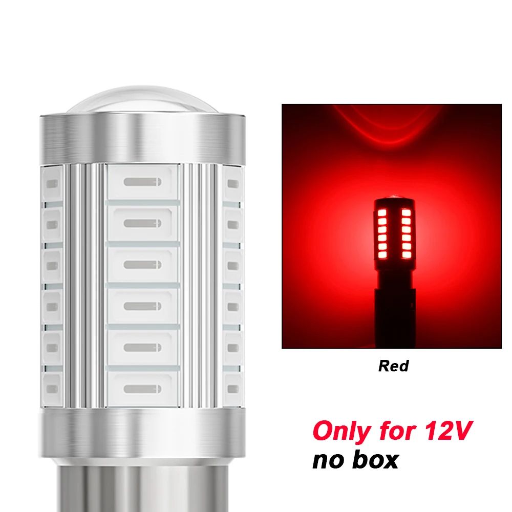 2Pack CANbus ErrorFree 1156 1157 LED Turn Signal Bulbs 12V 24V BA15S BAY15D 6