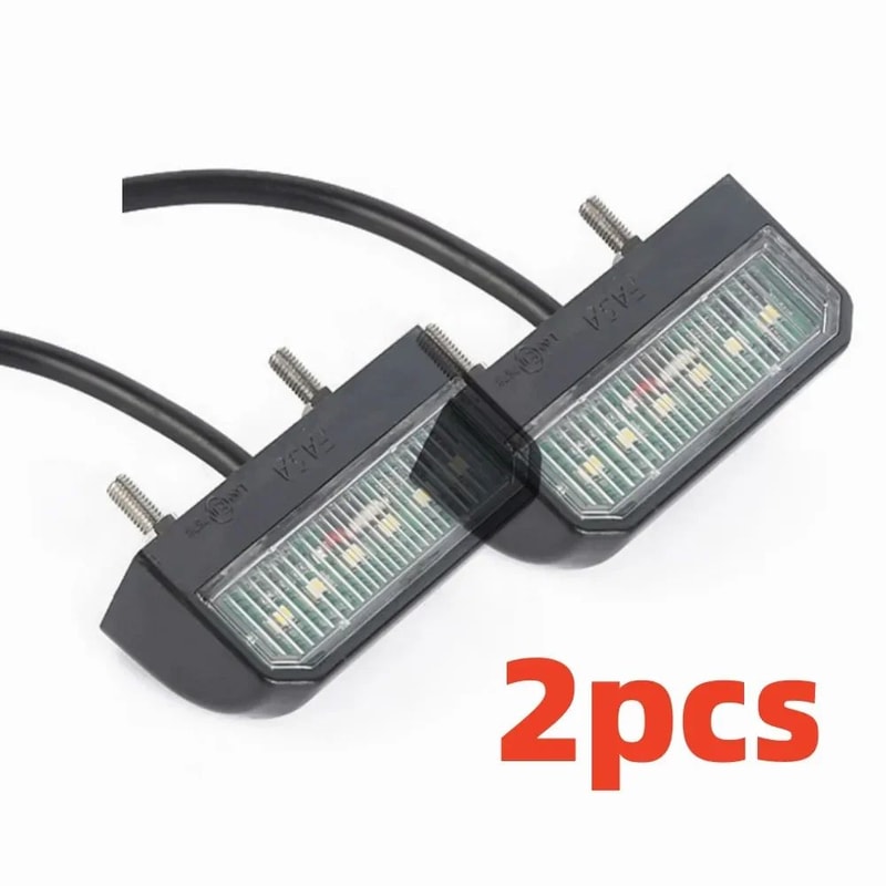 Universal 6LED 12V 24V License Plate Light For Trailers Trucks Caravans 6